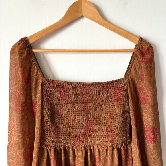 Aritzia Wilfred Tempest Dress in Brown Maplewood Chestnut Size Small - Picture 4 of 7